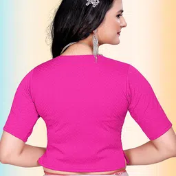 Moda Rapido Women V-Neck Short Sleeves Saree Blouse image 3