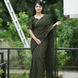 Anouk Women Embellished Bandhani Saree-image-95