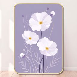 Livin'luxe Purple & White Floral Wooden Wall Art-picture-12