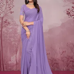DHRUTI CREATION Polka Dot Pure Georgette Saree-picture-45