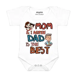 Arvesa Mom & I Agree Dad Is The Best Printed Bodusuit-image-76