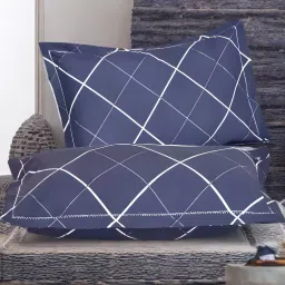 LUXURY Polyester Fibre Solid Sleeping Pillow Pack of 2-17