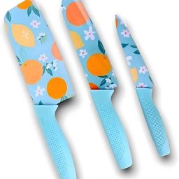 Set of 3 Printed Stainless Steel Kitchen Knives Carbon Steel Table Knife-image-86