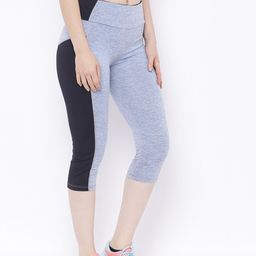Chkokko Women Blue & Black Skinny Fit Capris-image-84