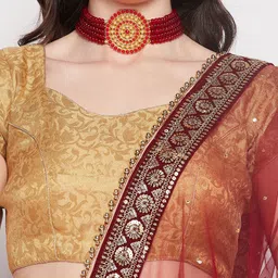 Clora Creation Ethnic Motifs Embroidered Dupatta With Sequinned image 2