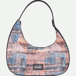 ZOUK Printed Half Moon Shoulder Bag-10