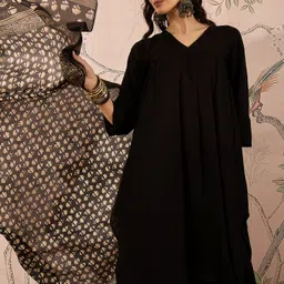 InWeave Women Regular Kurta with Palazzos & With Dupatta-17