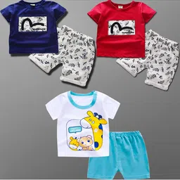 Lofn Unisex Kids Printed T-shirt with Shorts-picture-31