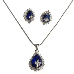 DENICRAAS Silver-Toned Elegant Necklace and Earrings Set-picture-7