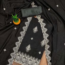 HERE&NOW Embroidered Unstitched Dress Material-picture-7