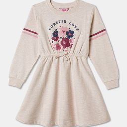 R&B Girls Floral Printed Long Regular Sleeves Knee Length Fit & Flare Dress-picture-23