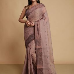 WoodenTant Woven Design Pure Cotton Taant Saree-31