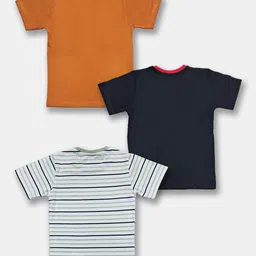 Here&Now X Game Begins Boys Set of 3 Assorted Printed Pure Cotton T-shirts image 4