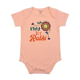 FFLIRTYGO Infants My First Rakhi Printed Envelope NeckBodysuit-image-96