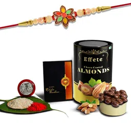 DeoDap Rakhi Combo for Brother with Rakhi, Roli Chawal, Coin & Greeting Card-14