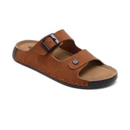 Kelsey Men Tan with buckle closure Comfort Sandals-image-69