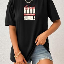 Women Black Trendy Graphic Printed Drop Shoulder Oversized T-Shirt-image-116