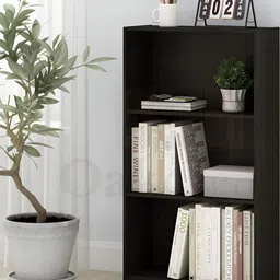 Oakcraft Brown Open Bookshelf-32