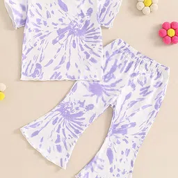 LULU & SKY Girls Dyed Pure Cotton Top With Trouser-image-46