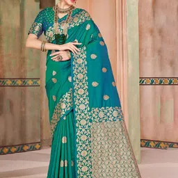 SWORNOF Ethnic Motifs Zari Pure Silk Kanjeevaram Saree-picture-48