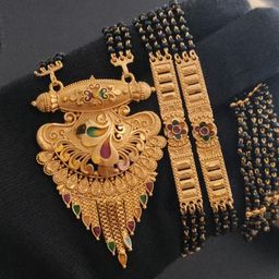 niva fashion Gold-Plated Brass Artificial Beads Mangalsutra-picture-30