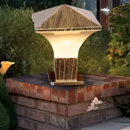 KINIS Gold-Toned Frustum Metal Garden Light Outdoor Lamp For Home & Office Entrance-image-64