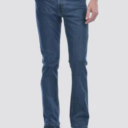 Numero Uno Men Classic Blue Bootcut Stretchable Jeans-image-6