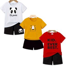 MITANSH Kids Pack Of 3 Printed Round Neck T-shirts With Shorts-10