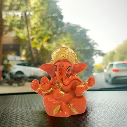Rare Planet Orange Religious Idol Showpiece-image-87