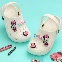 Disney By Yellow Bee Girls Minnie Mouse Clogs With Star & Gem Charms-7