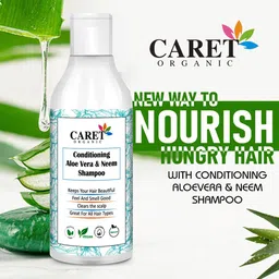 CARET ORGANIC Aloe vera & Neem Shampoo- 200 ml & Vitamin C Glow Scrub Combo-100 g image 2