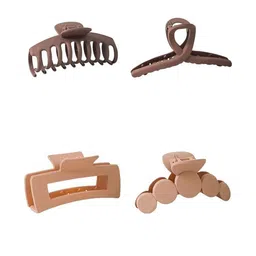 DIVASTRI Women Set of 4 Plastic Hair Claw Clip With Matte Finish Clutchers-picture-14