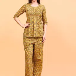 AKANYA AKANYA Printed Pure Cotton Tunic With Trousers Co-Ords-picture-2