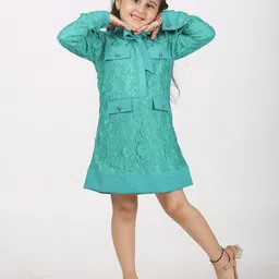 Alyaansh Couture Girls Satin A-Line Dress-picture-9
