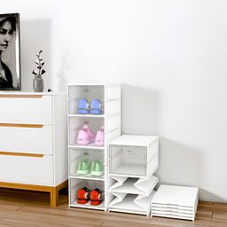Aura White Set of 1 Regular Shoes Organiser Organisers-44