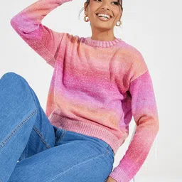 Styli Women Colourblocked Pullover-image-28
