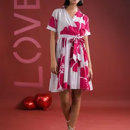Aura By Sanskrutihomes Floral Print A-Line Dress-image-45