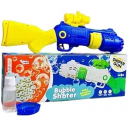 HASHONE Kids Battery Operated BPA Free Bubble Shooter Toy Gun with Liquid Bottle-14