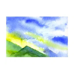 Inephos Blue & Yellow 1 Piece Floral And Botanical Printed Canvas Wall Art-image-53