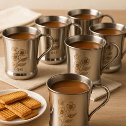 Pack of 6 Stainless Steel Tea Cup Rust-Free Steel Coffee Cups for Daily Beverage Use-image-19