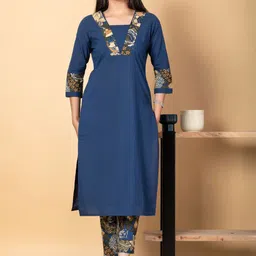 Readiprint Women Floral Printed Regular Pure Cotton Kurta with Palazzos-image-73