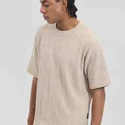 Snitch Men Self Design Round Neck T-shirt-picture-27