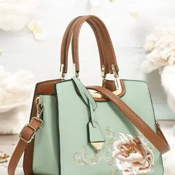 Exotic Women Floral Printed Structured Handheld Bag-99