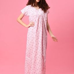 V-Mart Women Floral Printed Maxi Nightdress-picture-11