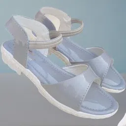 NEW LATEST Girls Grey Slip-on Toe Ring Sandal-image-71