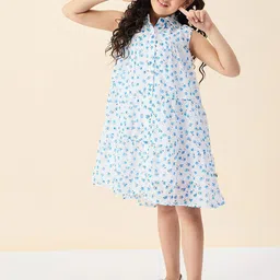 Stylo Bug Floral Print Georgette A-Line Dress-17