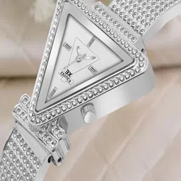 Exotica Fashion Women Brass Dial & Stainless Steel Straps Watch EX-6006-White-27