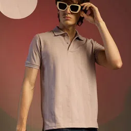 Campus Sutra Men Solid Polo Collar Cotton T-shirt-image-13