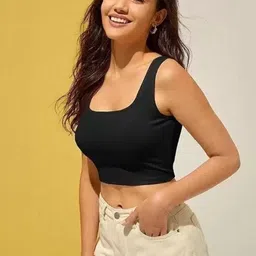 PINOVO Black Cotton Tops-picture-46