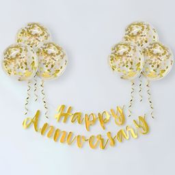 Special You 9 Pcs White & Yellow Balloons & Banner Festive Decor-picture-28